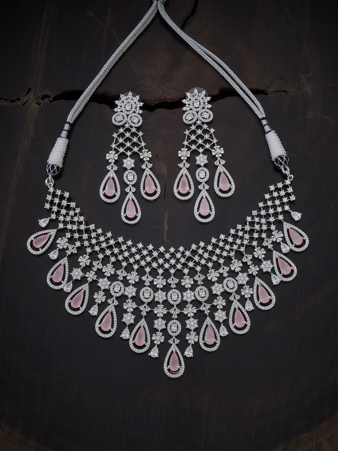 Kushal's Fashion Jewellery Rhodium-Plated Silver-Toned White CZ-Studded & Beaded Jewellery Set
Kushal's Fashion Jewellery Rhodium-Plated Silver-Toned White CZ-Studded & Beaded Jewellery Set
