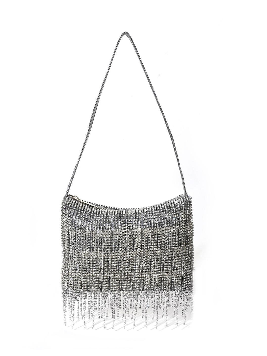 Ted Baker Silver-Toned Checked Embellished Leather Structured Sling Bag with Fringed
Ted Baker Silver-Toned Checked Embellished Leather Structured Sling Bag with Fringed