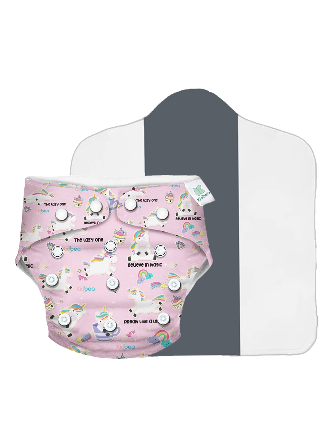 Kidbea Kids Pink & White Unicorn Print Adjustable Reusable Cloth Diaper with Quick Dry Pad
Kidbea Kids Pink & White Unicorn Print Adjustable Reusable Cloth Diaper with Quick Dry Pad