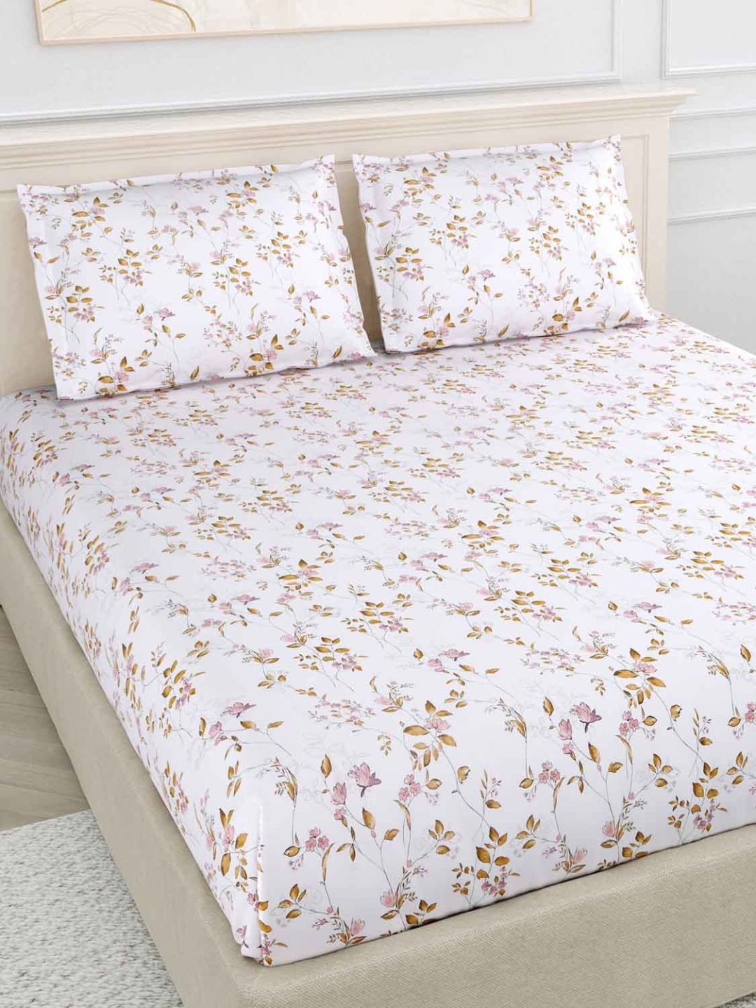 haus & kinder Purple & White Floral 186 TC King Bedsheet with 2 Pillow Covers
haus & kinder Purple & White Floral 186 TC King Bedsheet with 2 Pillow Covers