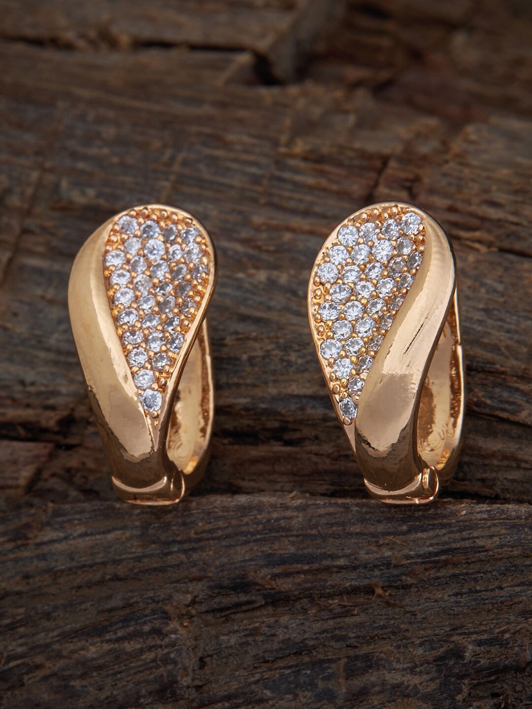 Kushal's Fashion Jewellery Women White Gold-Plated Cubic Zirconia Hoop Earrings
Kushal's Fashion Jewellery Women White Gold-Plated Cubic Zirconia Hoop Earrings