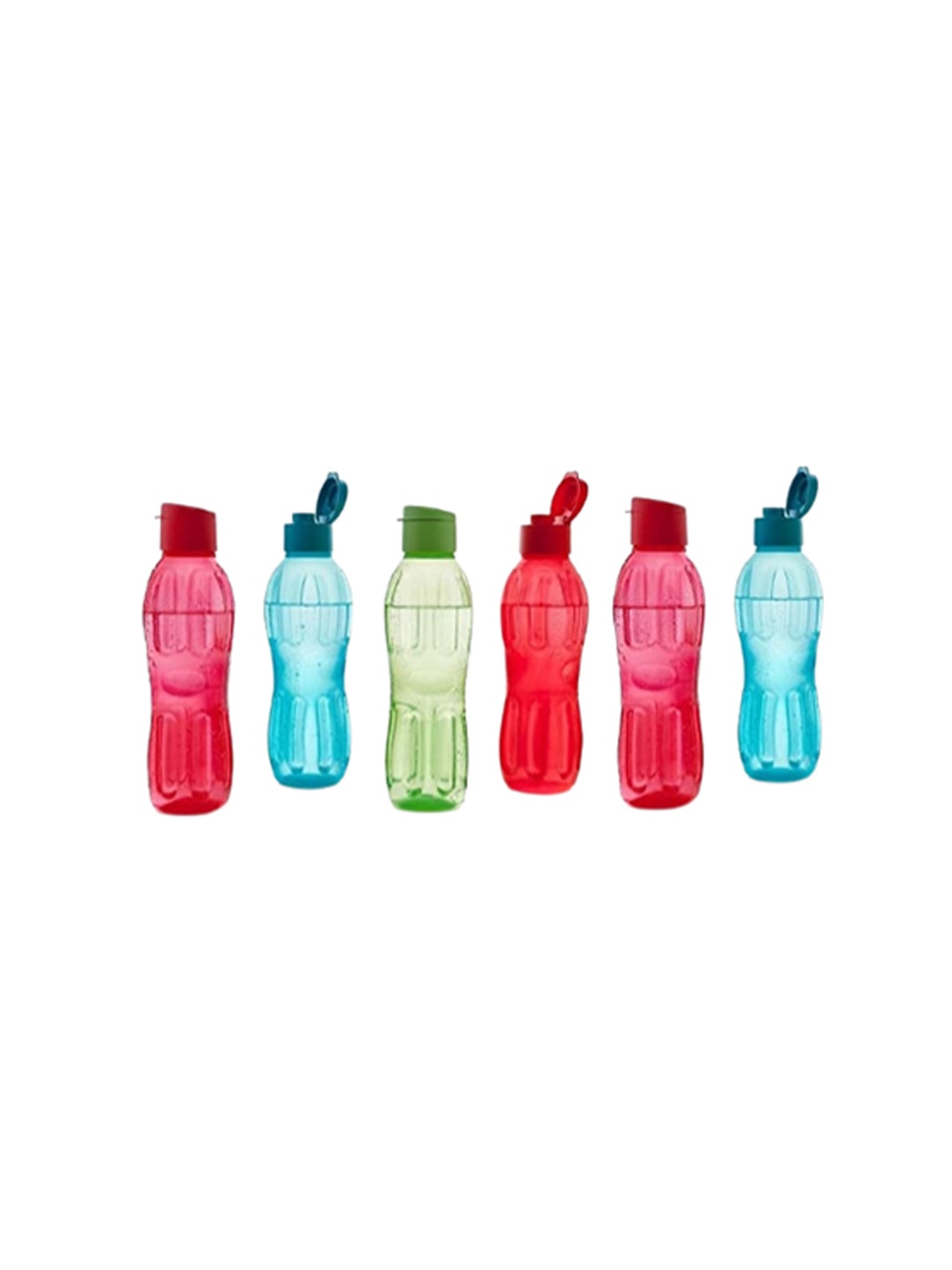 SignoraWare Multicolored Set Of 6 Textured Aqua Fresh Plastic Water Bottles 750 ml Each, Red
SignoraWare Multicolored Set Of 6 Textured Aqua Fresh Plastic Water Bottles 750 ml Each, Red