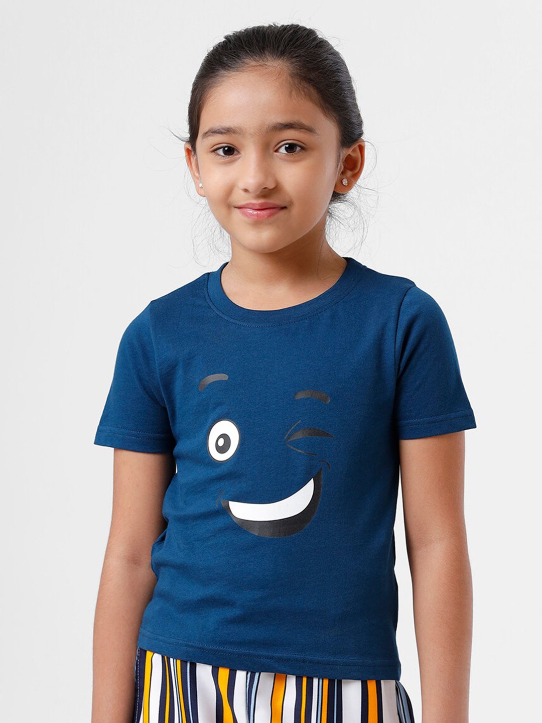 De Moza Blue Print Top