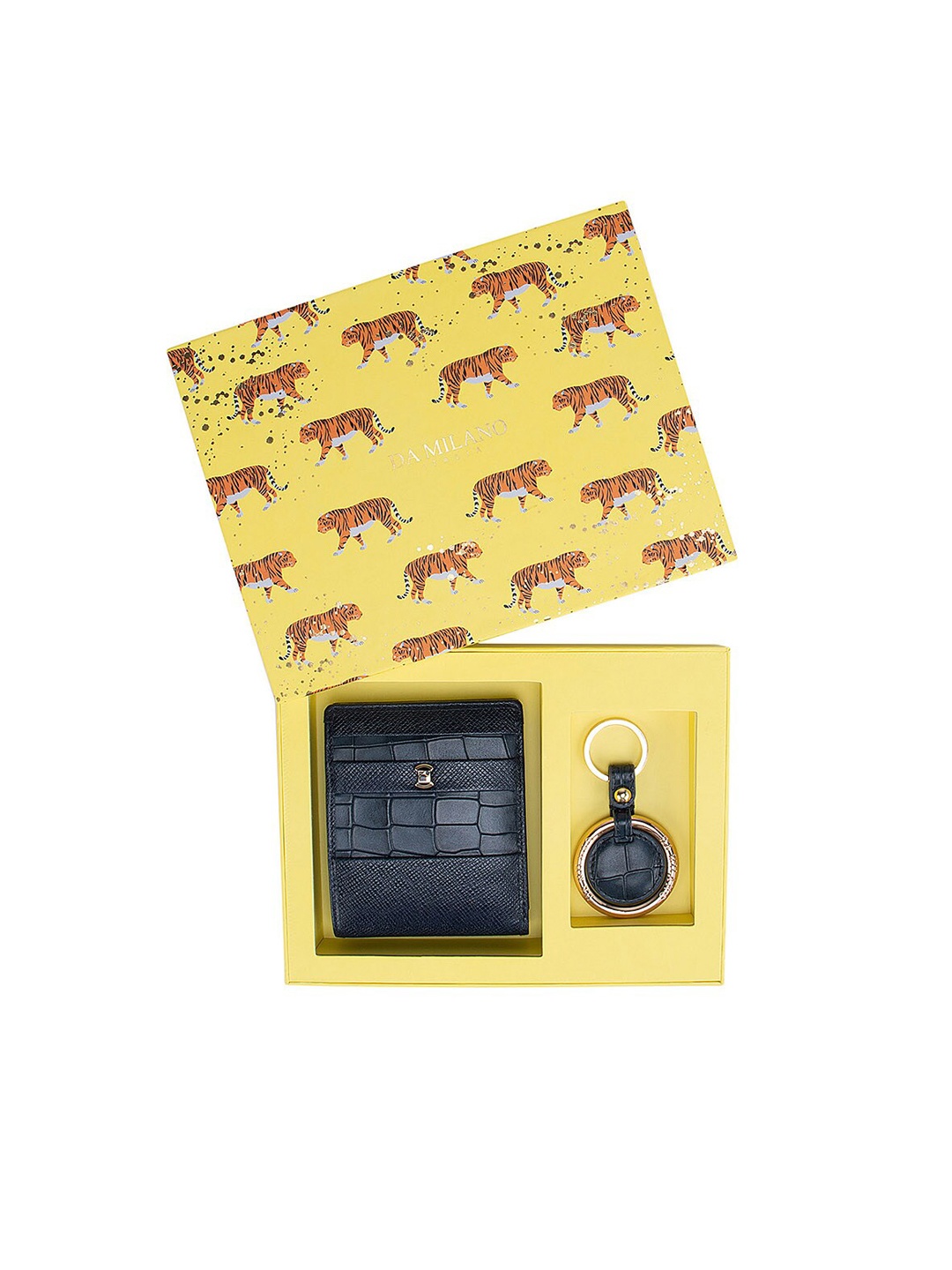 Da Milano Men Blue Wallet and A Key Ring Gift Set