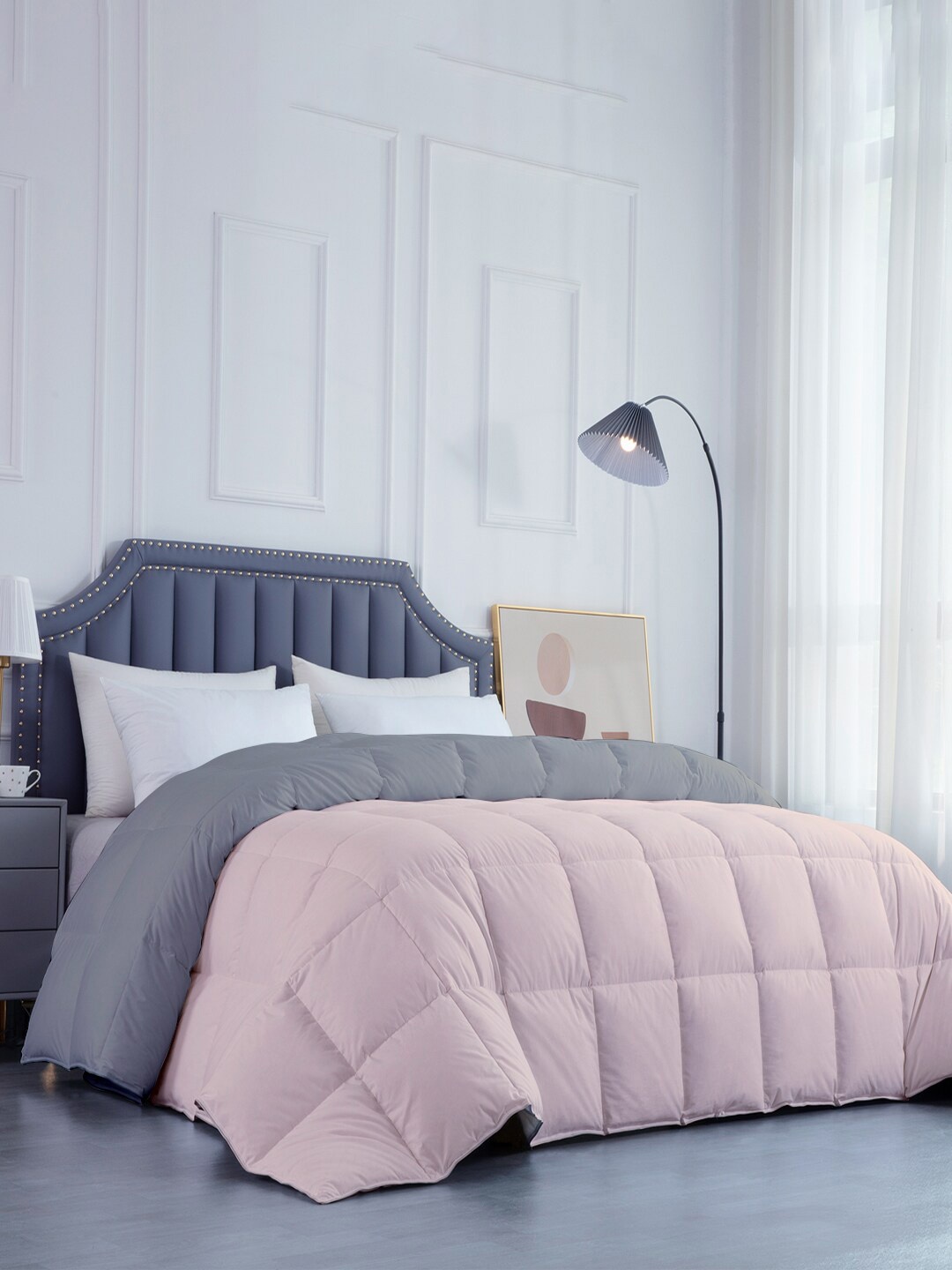 RAZZAI Peach-Coloured & Grey Microfiber Mild Winter 300 GSM Single Bed Comforter
RAZZAI Peach-Coloured & Grey Microfiber Mild Winter 300 GSM Single Bed Comforter