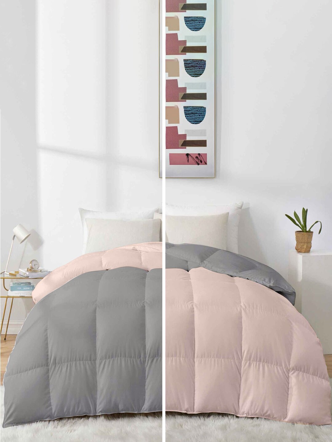 RAZZAI Silver-Toned & Peach-Coloured Microfiber Mild Winter 500 GSM Double Bed Comforter
RAZZAI Silver-Toned & Peach-Coloured Microfiber Mild Winter 500 GSM Double Bed Comforter