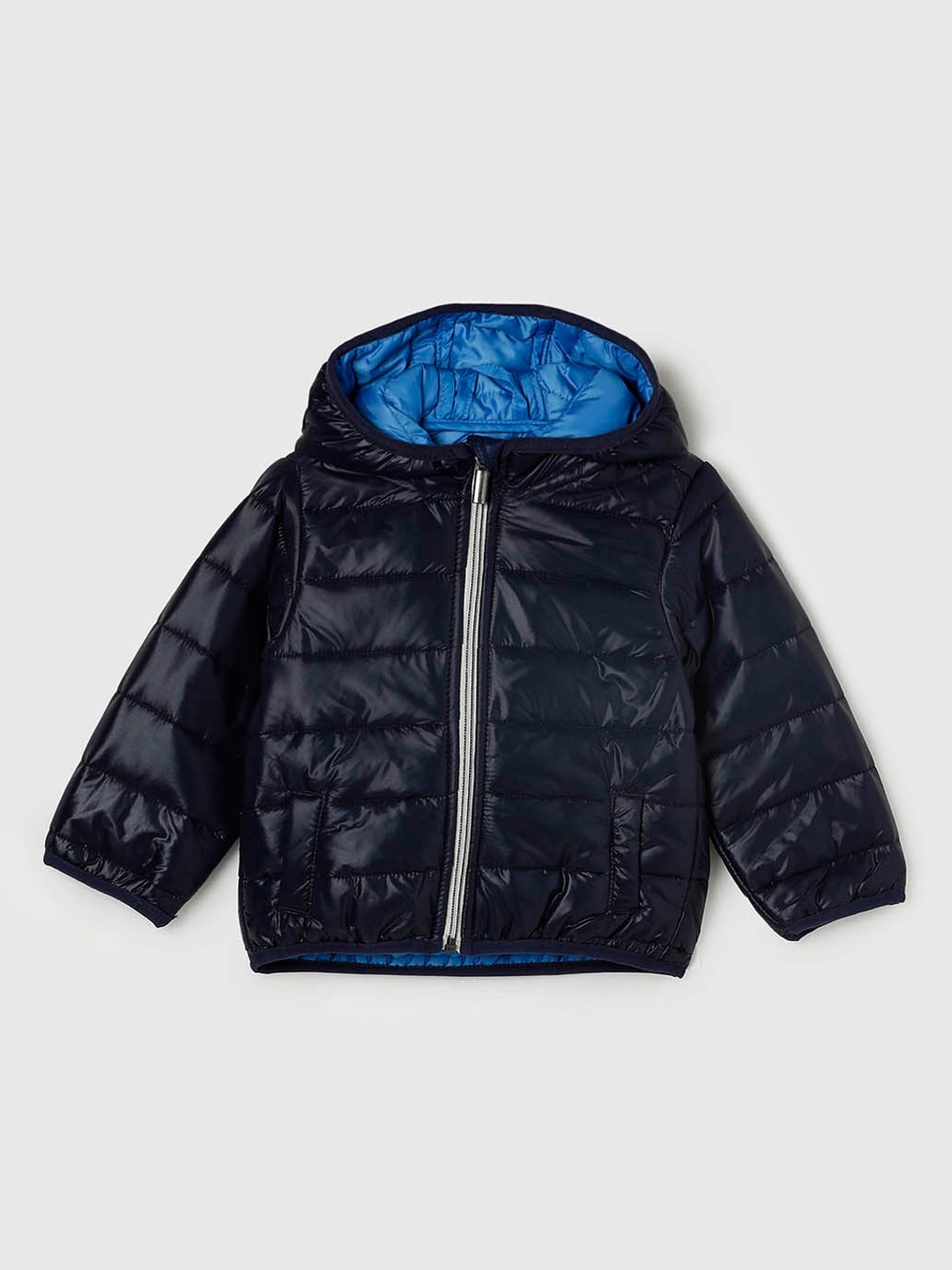 max Boys Navy Blue Windcheater Puffer Jacket