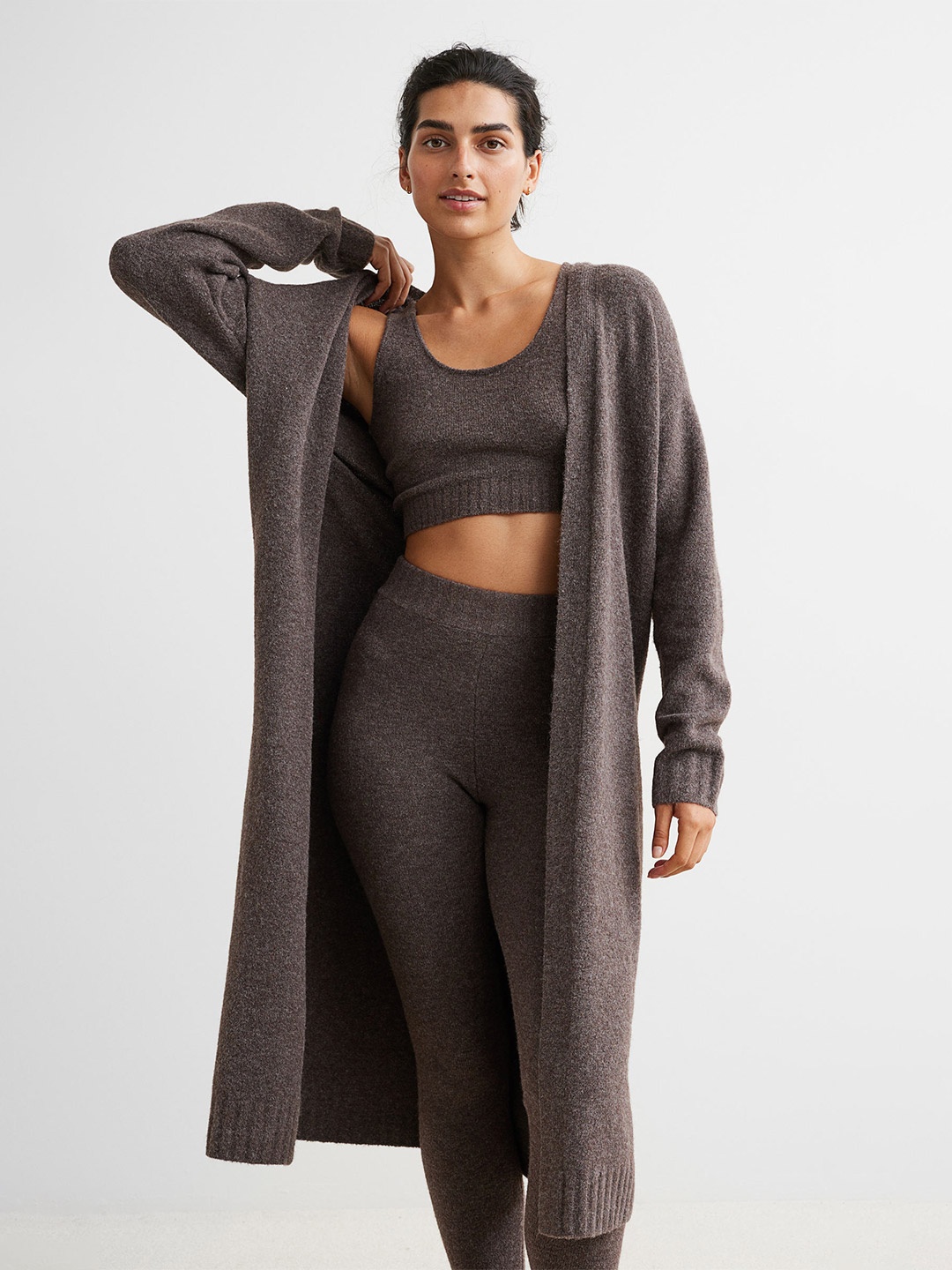 H&M Women Long cardigan, Brown