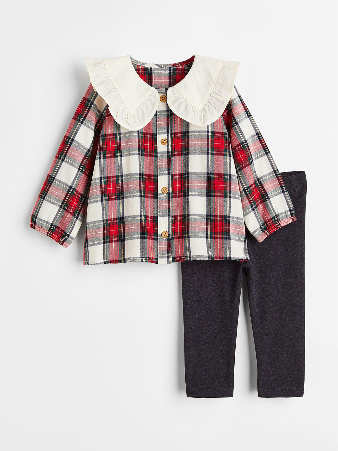 H&M Girls Cotton Clothing Set, Grey 
H&M Girls Cotton Clothing Set, Grey