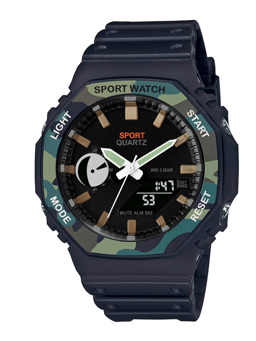 Shocknshop Men Black Printed Dial & Black Straps Analogue and Digital Multi Function Watch
Shocknshop Men Black Printed Dial & Black Straps Analogue and Digital Multi Function Watch