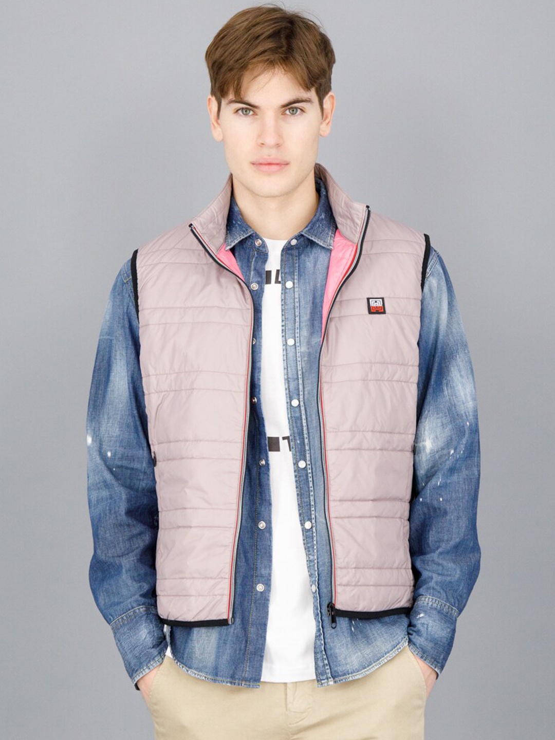FREESOUL Men Pink Padded Jacket