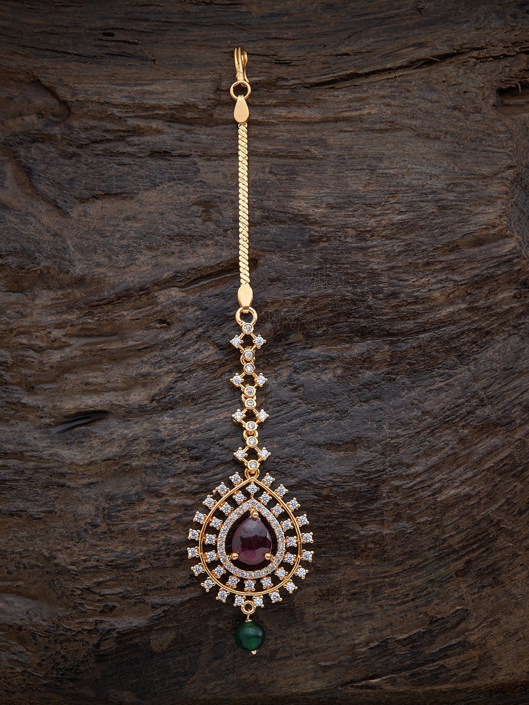 Kushal's Fashion Jewellery Gold-Plated Red & Green Artificial Stones Studded Maangtikka
Kushal's Fashion Jewellery Gold-Plated Red & Green Artificial Stones Studded Maangtikka