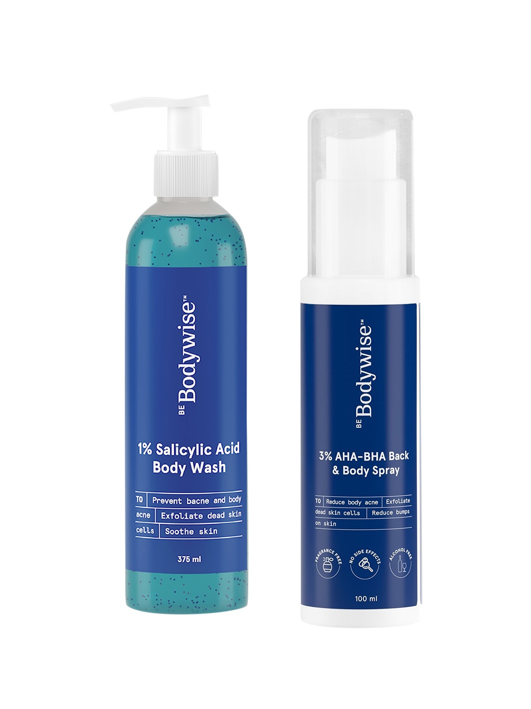 Be Bodywise 3% AHA-BHA Back & Body Spray 100ml & 1% Salicylic Acid Body Wash 375ml, Blue
Be Bodywise 3% AHA-BHA Back & Body Spray 100ml & 1% Salicylic Acid Body Wash 375ml, Blue
