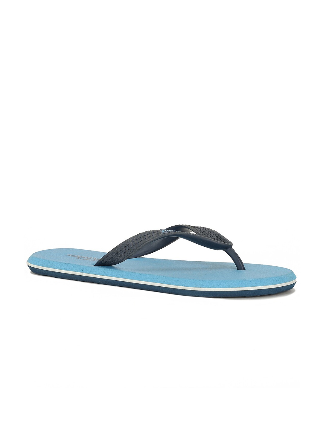 Bata Men Blue & Black Rubber Thong Flip-Flops