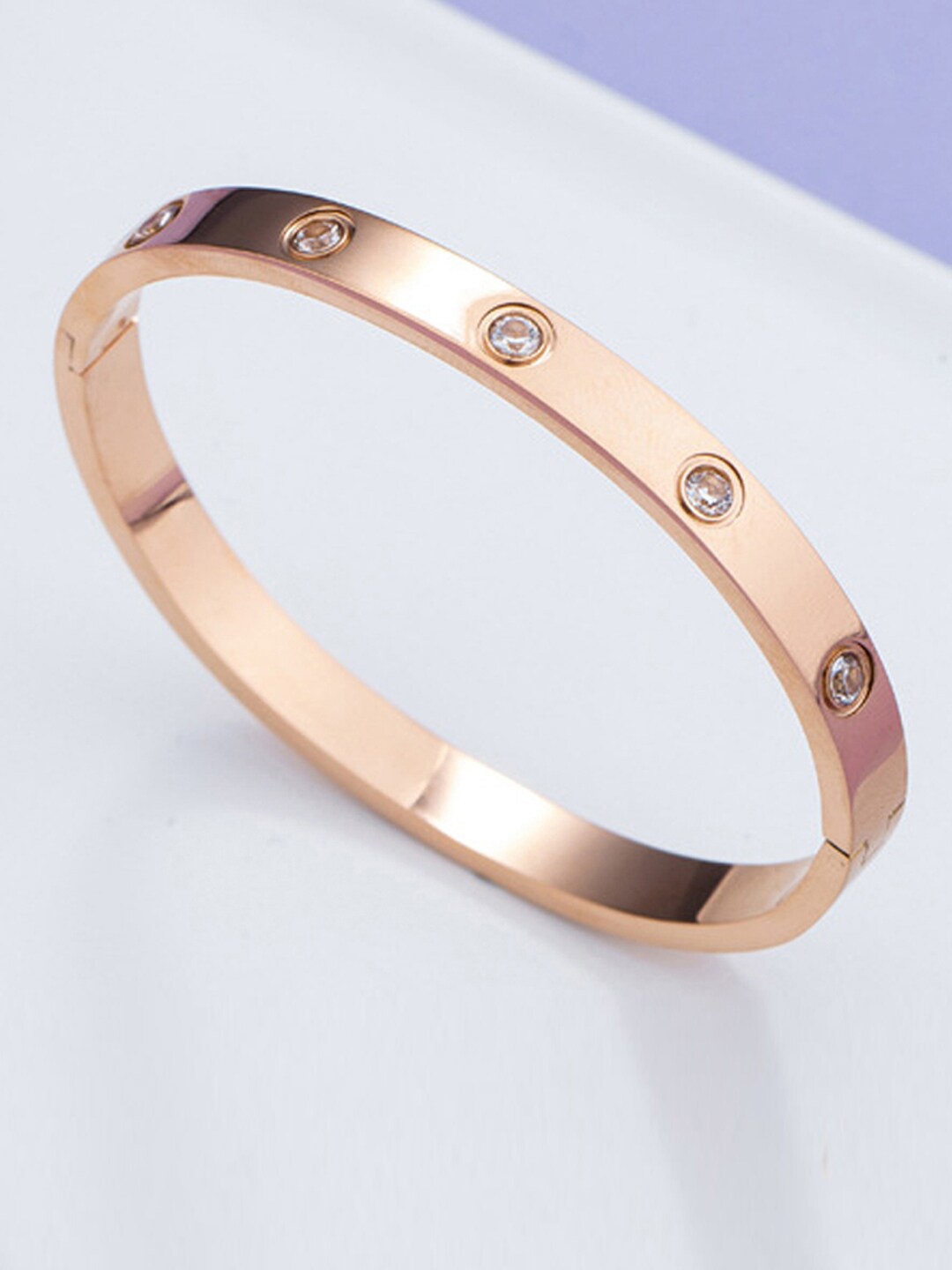 Designs By Jewels Galaxy Women American Diamond Rose Gold-Plated Bangle-Style Bracelet
Designs By Jewels Galaxy Women American Diamond Rose Gold-Plated Bangle-Style Bracelet