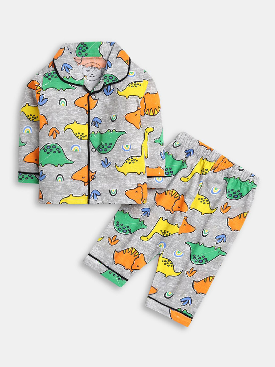 Hopscotch Boys Black & Grey Printed Pure Cotton Night suit
Hopscotch Boys Black & Grey Printed Pure Cotton Night suit