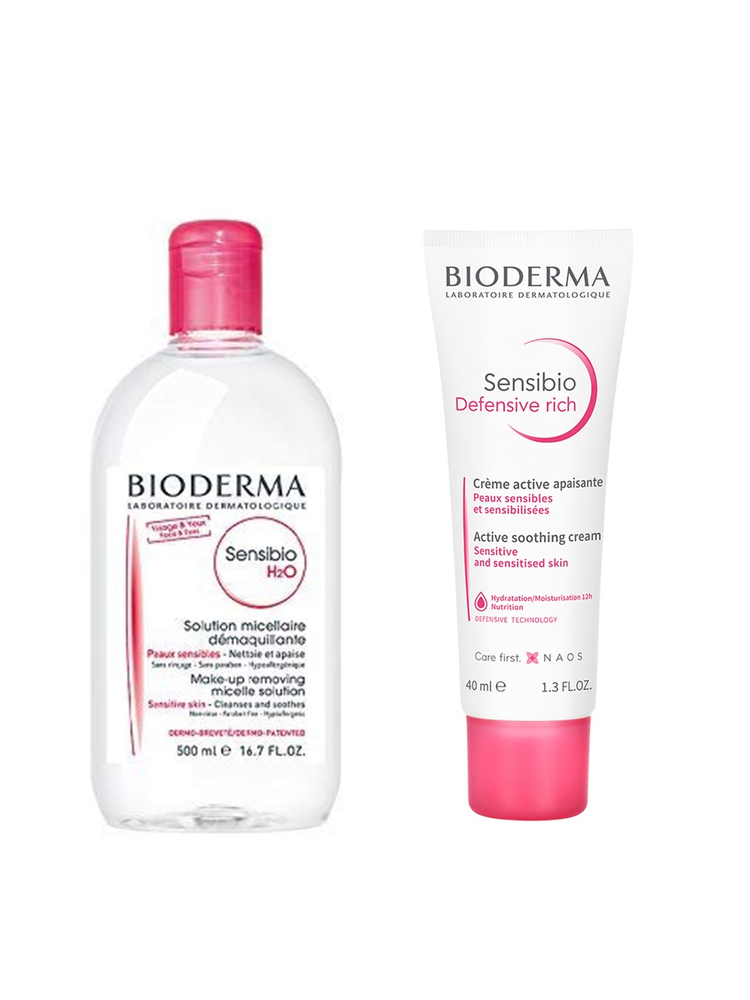 BIODERMA Set of Sensibio H2O Makeup Remover 500 ml & Sensibio Active Soothing Cream 40 ml, White
BIODERMA Set of Sensibio H2O Makeup Remover 500 ml & Sensibio Active Soothing Cream 40 ml, White