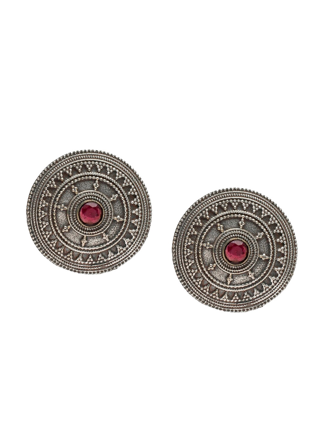 Shining Jewel - By Shivansh Women Silver-Plated Brown Oxidised Circular Studs Earrings
Shining Jewel - By Shivansh Women Silver-Plated Brown Oxidised Circular Studs Earrings