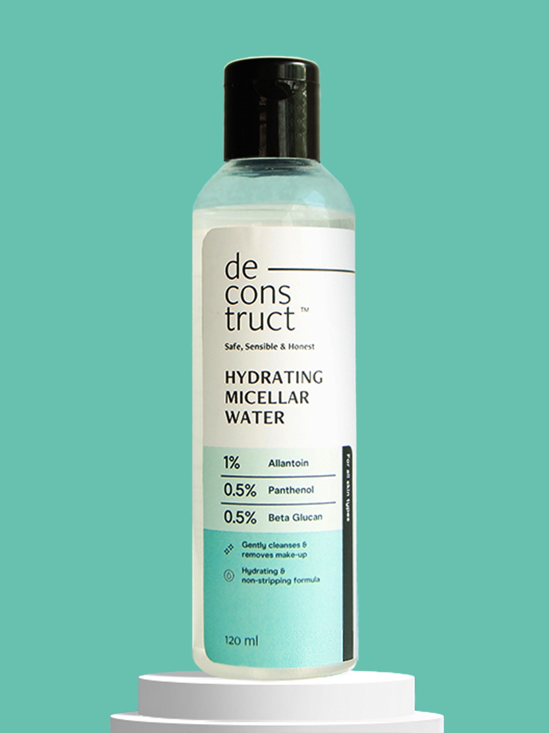 deconstruct Micellar Water - 1% Allantoin + 0.5% Panthenol + 0.5% Beta Glucan - 120ml, Blue
deconstruct Micellar Water - 1% Allantoin + 0.5% Panthenol + 0.5% Beta Glucan - 120ml, Blue