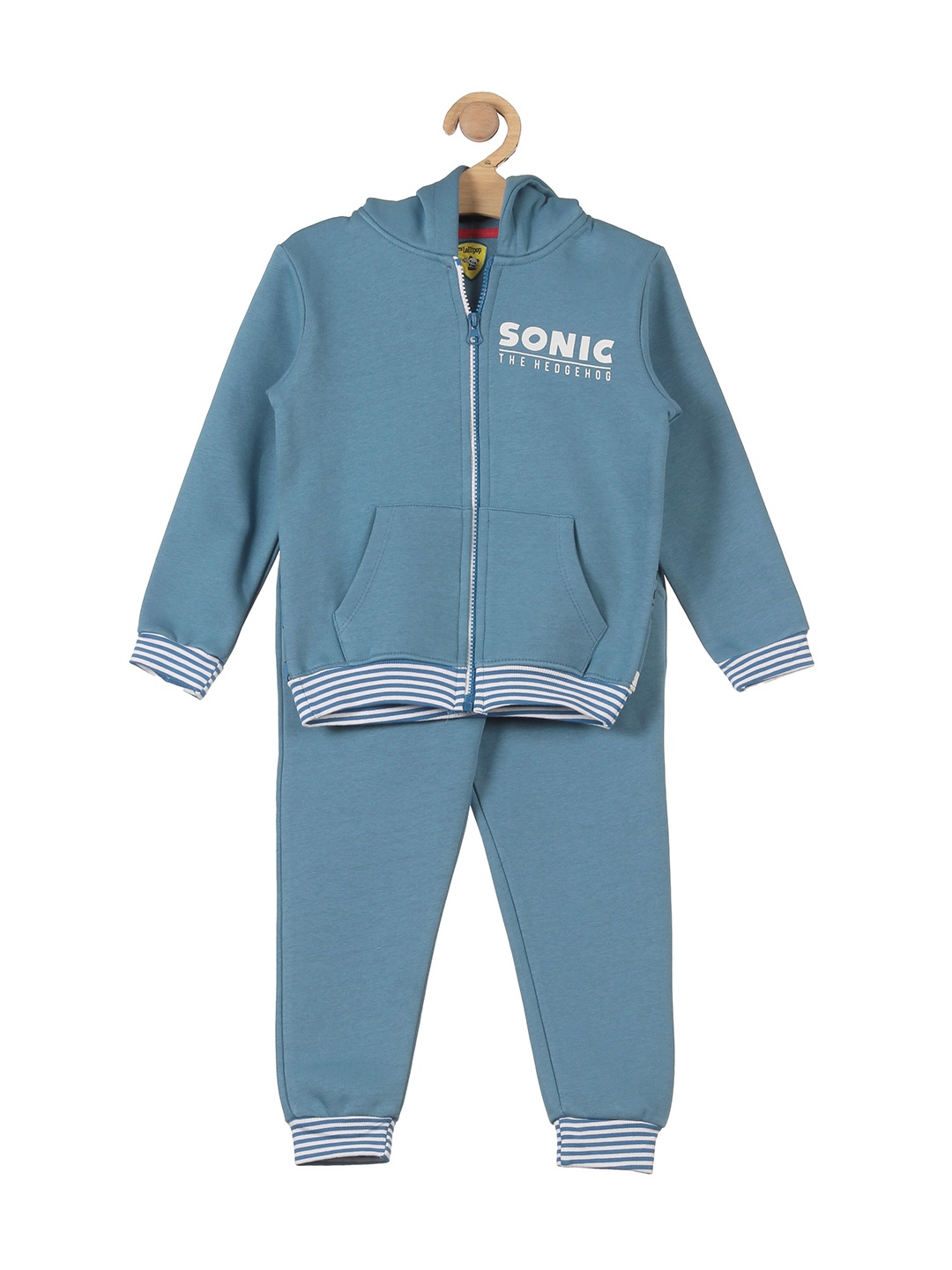 Lil Lollipop Unisex Kids Blue & White Printed Pure Cotton Hooded T-shirt with Trouser
Lil Lollipop Unisex Kids Blue & White Printed Pure Cotton Hooded T-shirt with Trouser