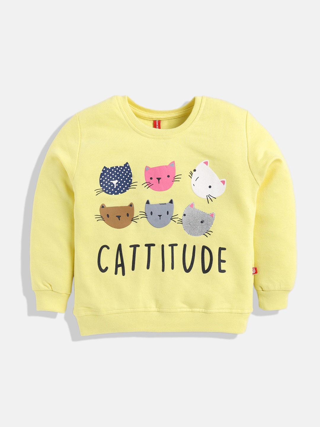 GAME BEGINS Girls Conversational Printed Premium Cotton Sweatshirt, Yellow
GAME BEGINS Girls Conversational Printed Premium Cotton Sweatshirt, Yellow