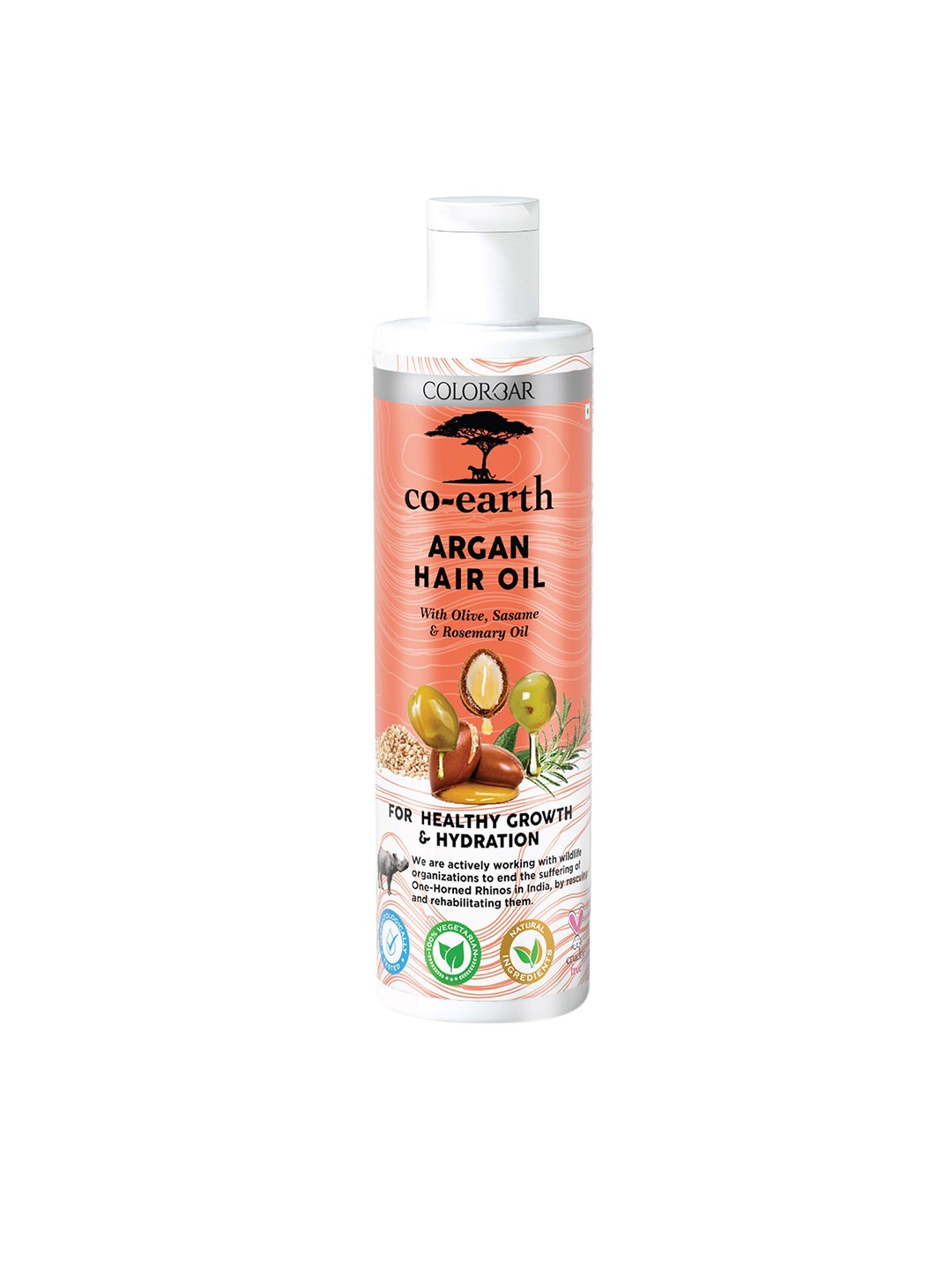 Colorbar Co-Earth Argan Hair Oil with Olive & Sesame Oil for Healthy Growth - 250ml, Orange
Colorbar Co-Earth Argan Hair Oil with Olive & Sesame Oil for Healthy Growth - 250ml, Orange