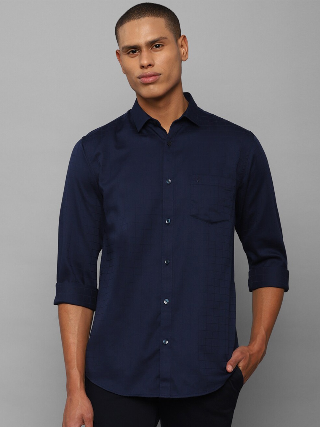 Allen Solly Men Navy Blue Slim Fit Windowpane Checks Printed Pure Cotton Casual Shirt
Allen Solly Men Navy Blue Slim Fit Windowpane Checks Printed Pure Cotton Casual Shirt