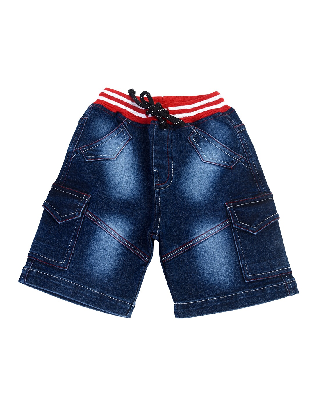 POMY & JINNY Boys Blue Washed Washed Denim Denim Shorts
