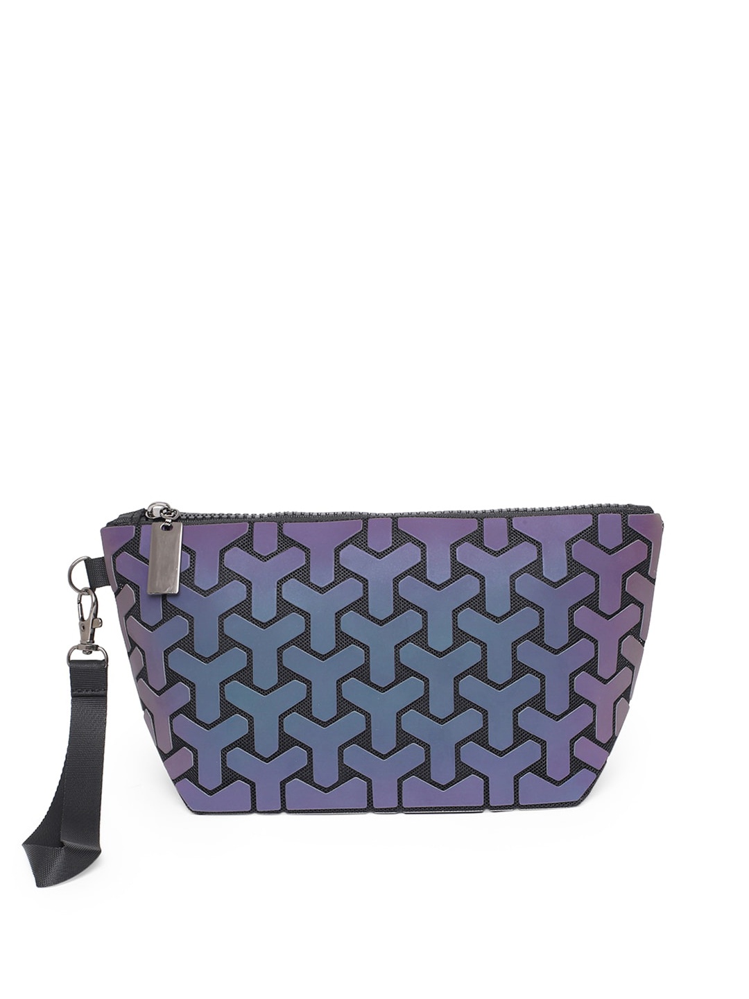 BAOMI Grey Animal Textured PU Structured Organiser