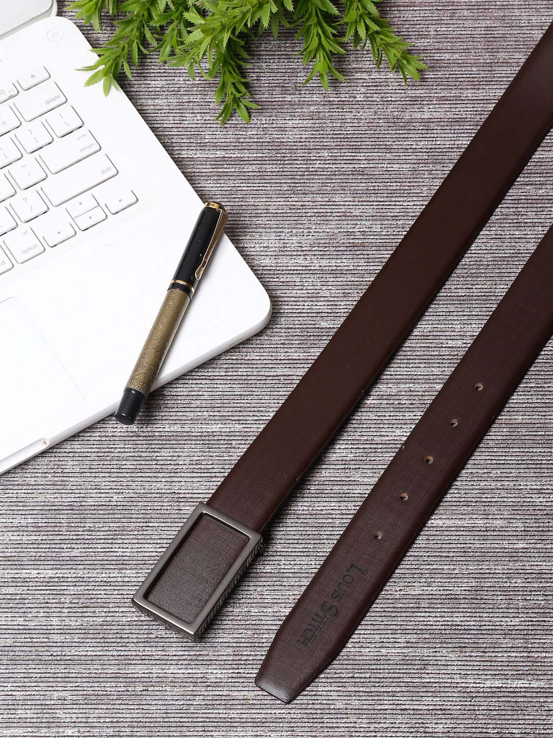 LOUIS STITCH Men Brown Leather Formal Belt
LOUIS STITCH Men Brown Leather Formal Belt