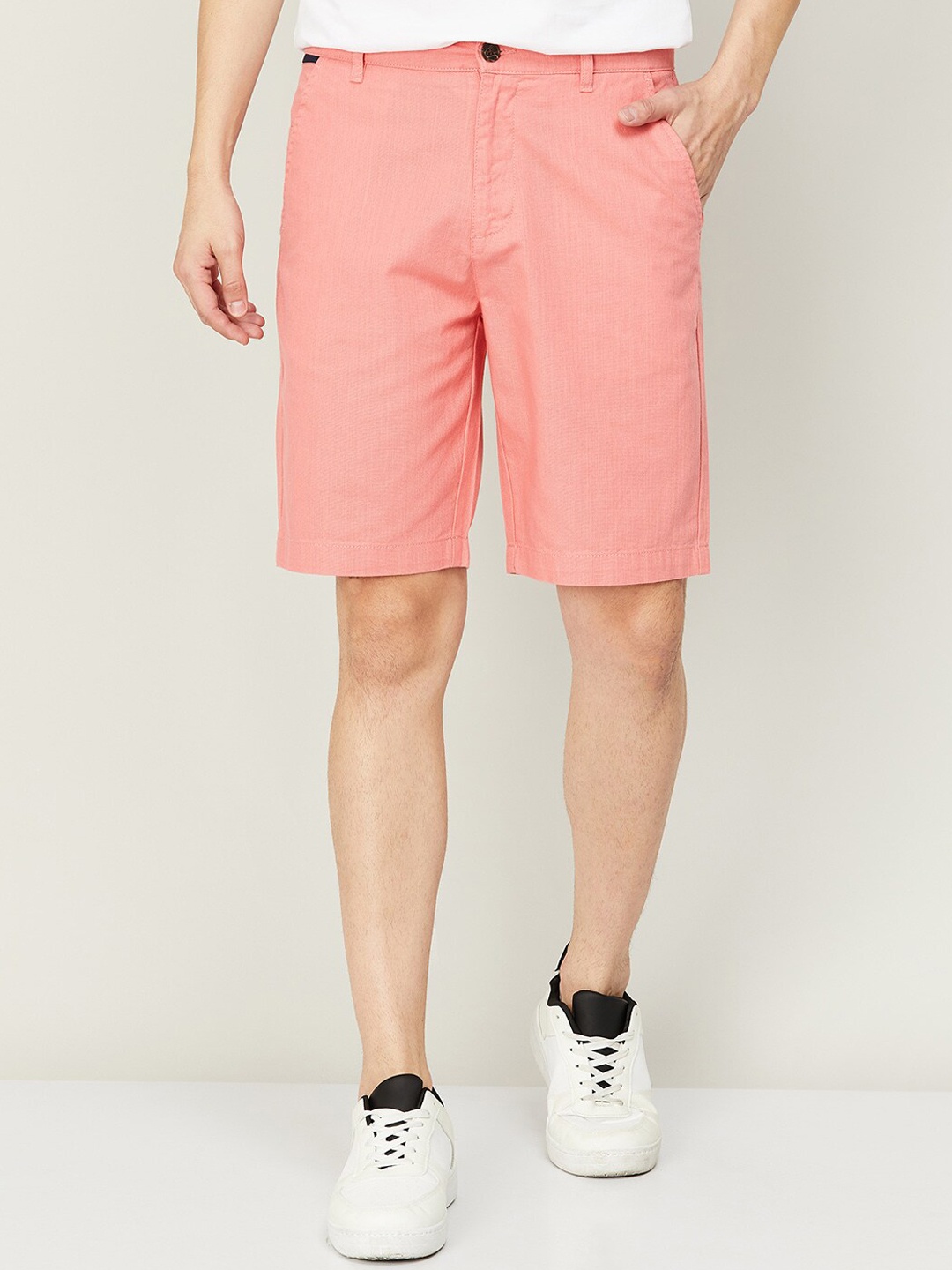 Fame Forever by Lifestyle Men Pink Cotton Chino Shorts