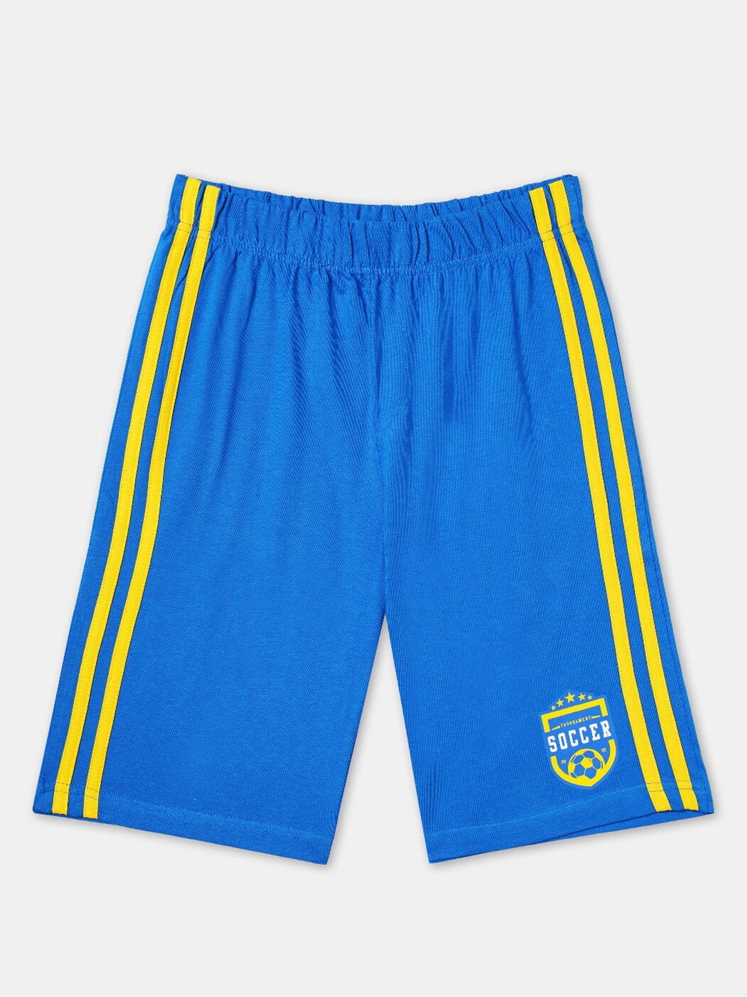 R&B Boys Blue Striped Cotton Sports Shorts