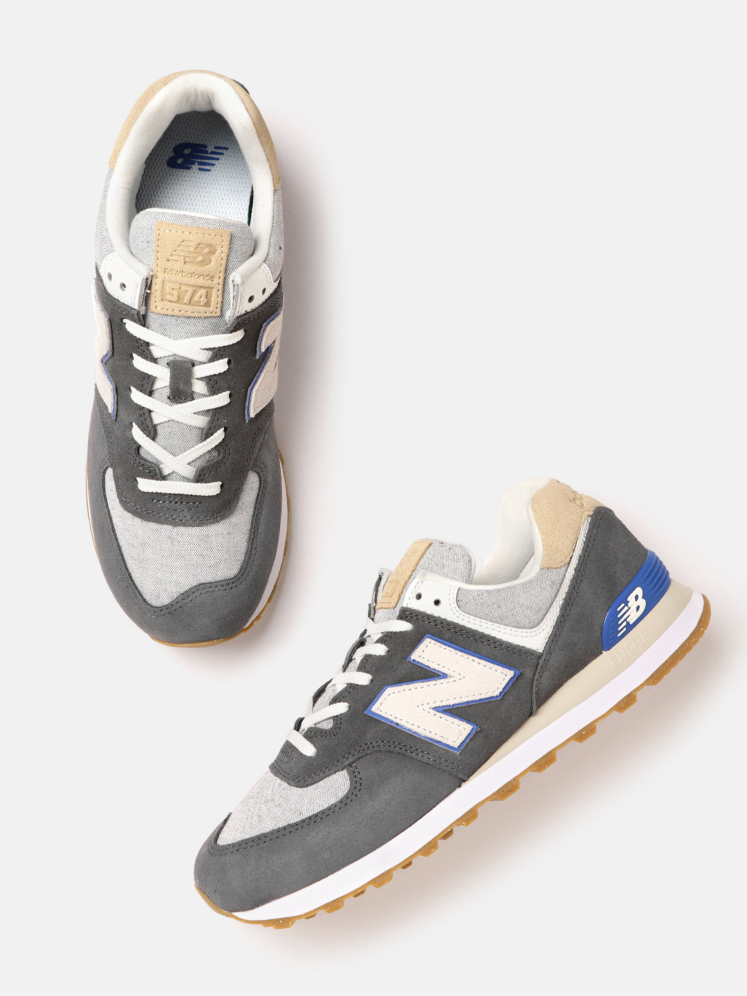New Balance Men Suede Sneakers, Grey 
New Balance Men Suede Sneakers, Grey