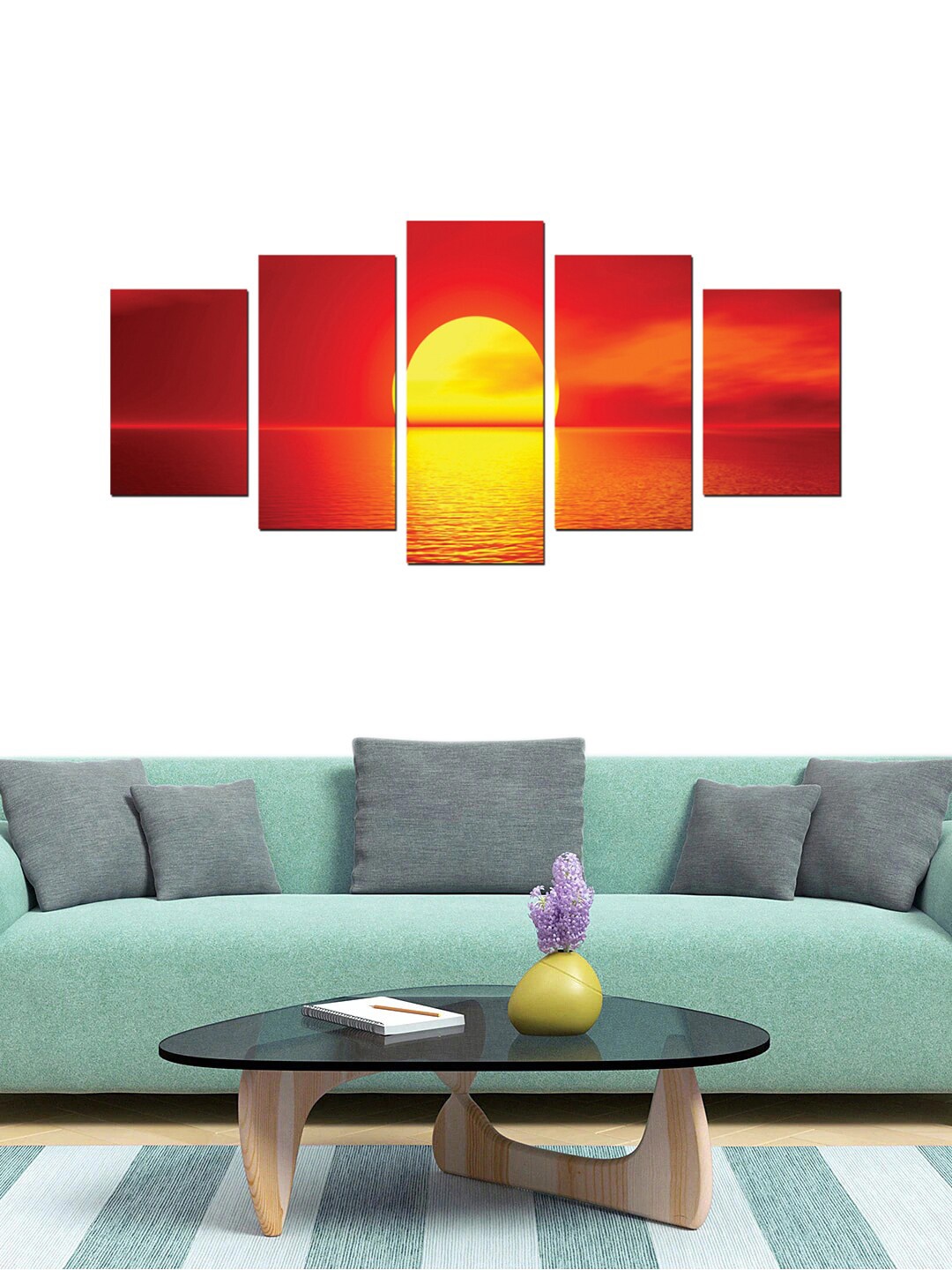 Gallery99 Set Of 5 Red & Yellow Printed Beautiful Sunrise Over Ocean Framed Wall Painting
Gallery99 Set Of 5 Red & Yellow Printed Beautiful Sunrise Over Ocean Framed Wall Painting