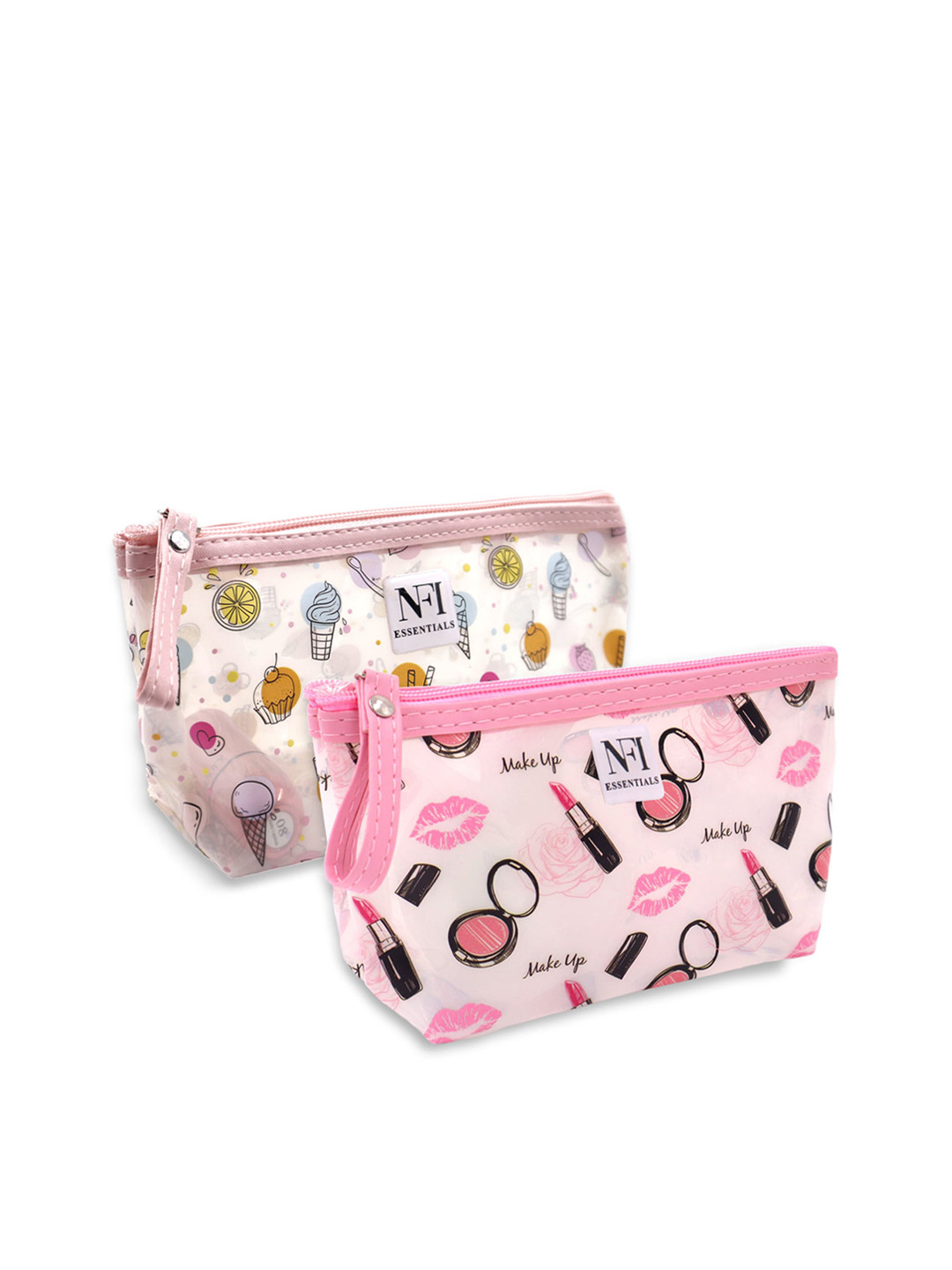NFI essentials Women Set Of 2 Printed Travel Pouch, Transparent 
NFI essentials Women Set Of 2 Printed Travel Pouch, Transparent