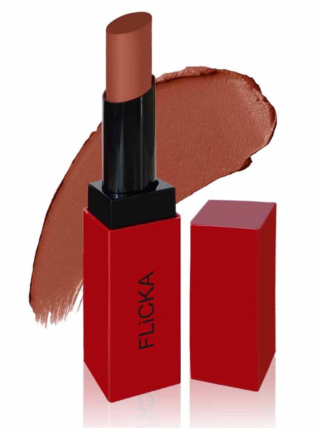 FLiCKA Lip Alert Matte Lipstick with Shea Butter & Almond Oil 3.8g - Horror 06, Brown
FLiCKA Lip Alert Matte Lipstick with Shea Butter & Almond Oil 3.8g - Horror 06, Brown