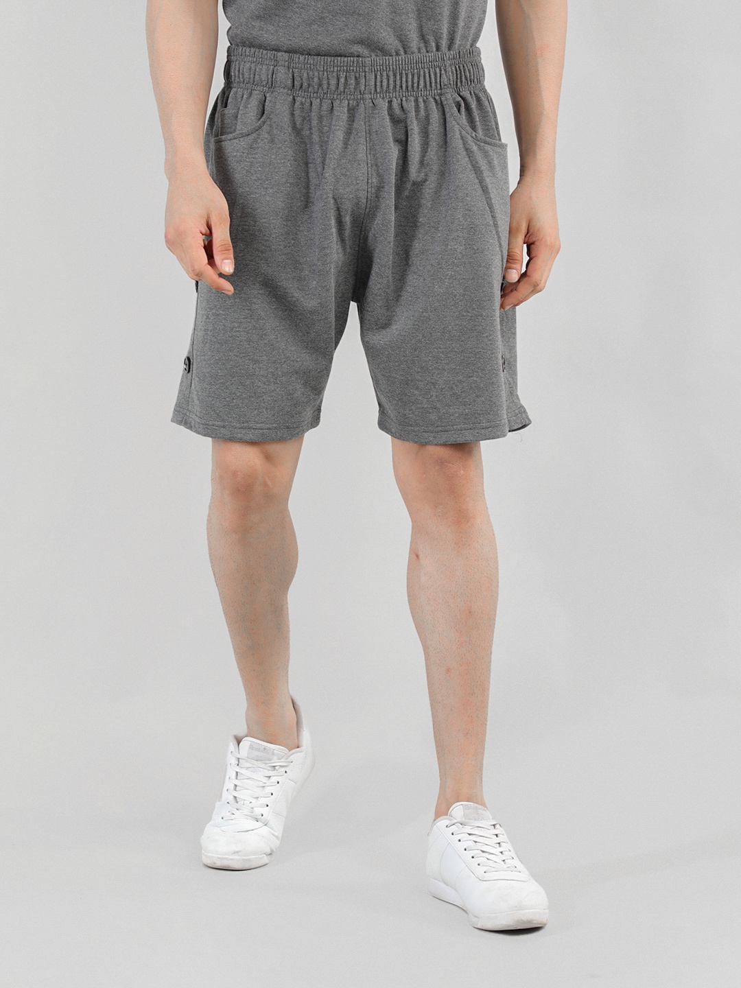 CHKOKKO Men Grey Outdoor Shorts