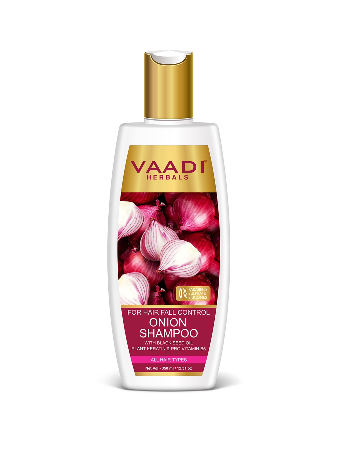 Vaadi Herbals Onion Shampoo for Hair Growth & Hair Fall Control with Plant Keratin - 350ml, Magenta
Vaadi Herbals Onion Shampoo for Hair Growth & Hair Fall Control with Plant Keratin - 350ml, Magenta
