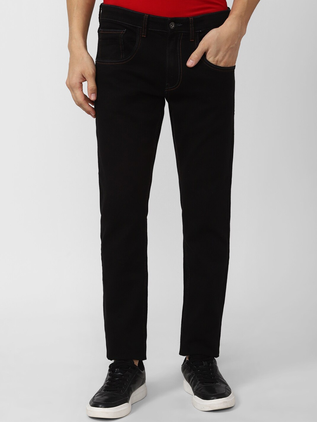 VAN HEUSEN DENIM LABS Men Black Slim Fit Jeans
