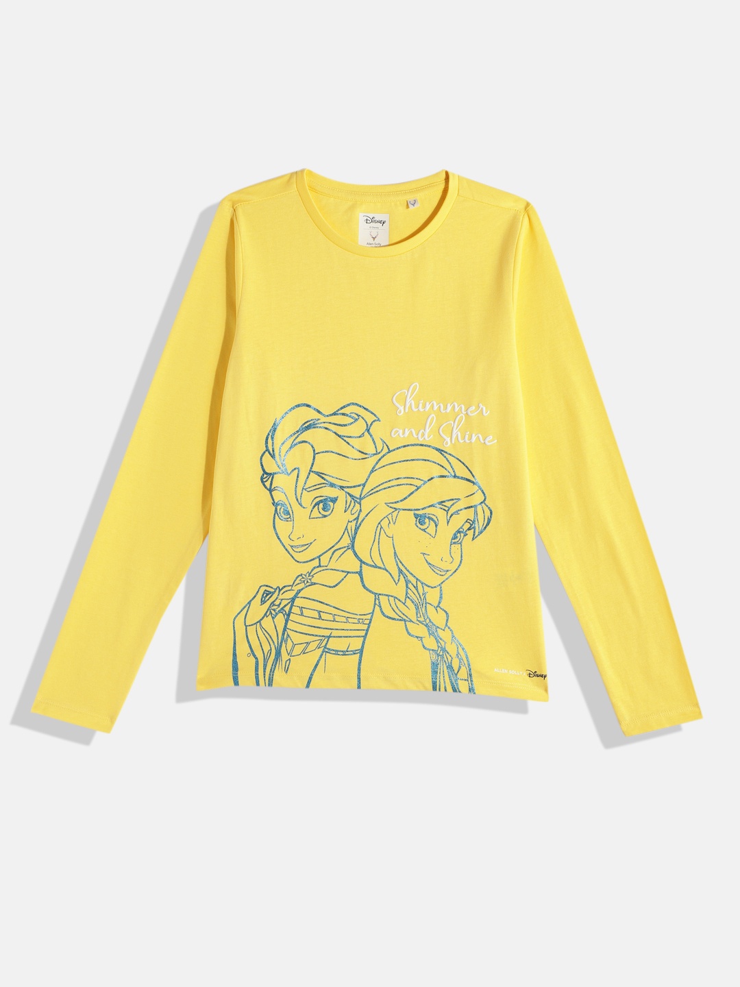 Allen Solly Junior Girls Elsa & Anna Glitter Printed Pure Cotton T-shirt, Yellow
Allen Solly Junior Girls Elsa & Anna Glitter Printed Pure Cotton T-shirt, Yellow