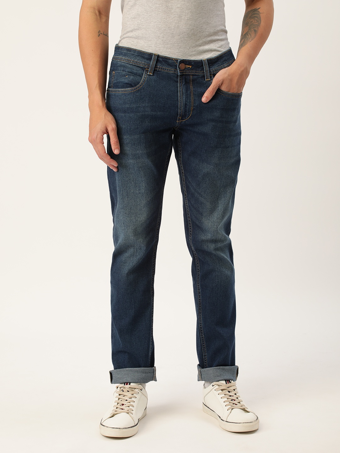 Peter England Better Jeans Company Men Navy Blue Skinny Fit Heavy Fade Stretchable Jeans
Peter England Better Jeans Company Men Navy Blue Skinny Fit Heavy Fade Stretchable Jeans