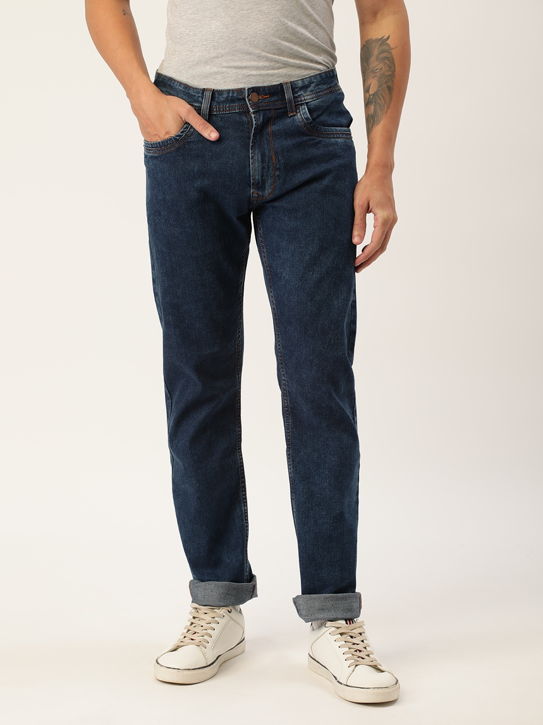 Peter England Better Jeans Company Men Navy Blue Slim Fit Light Fade Jeans
Peter England Better Jeans Company Men Navy Blue Slim Fit Light Fade Jeans