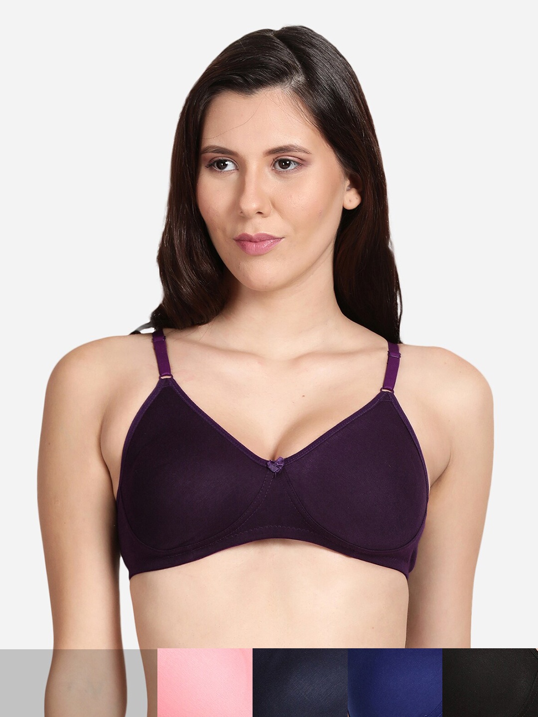 shyaway Black & Purple Bra