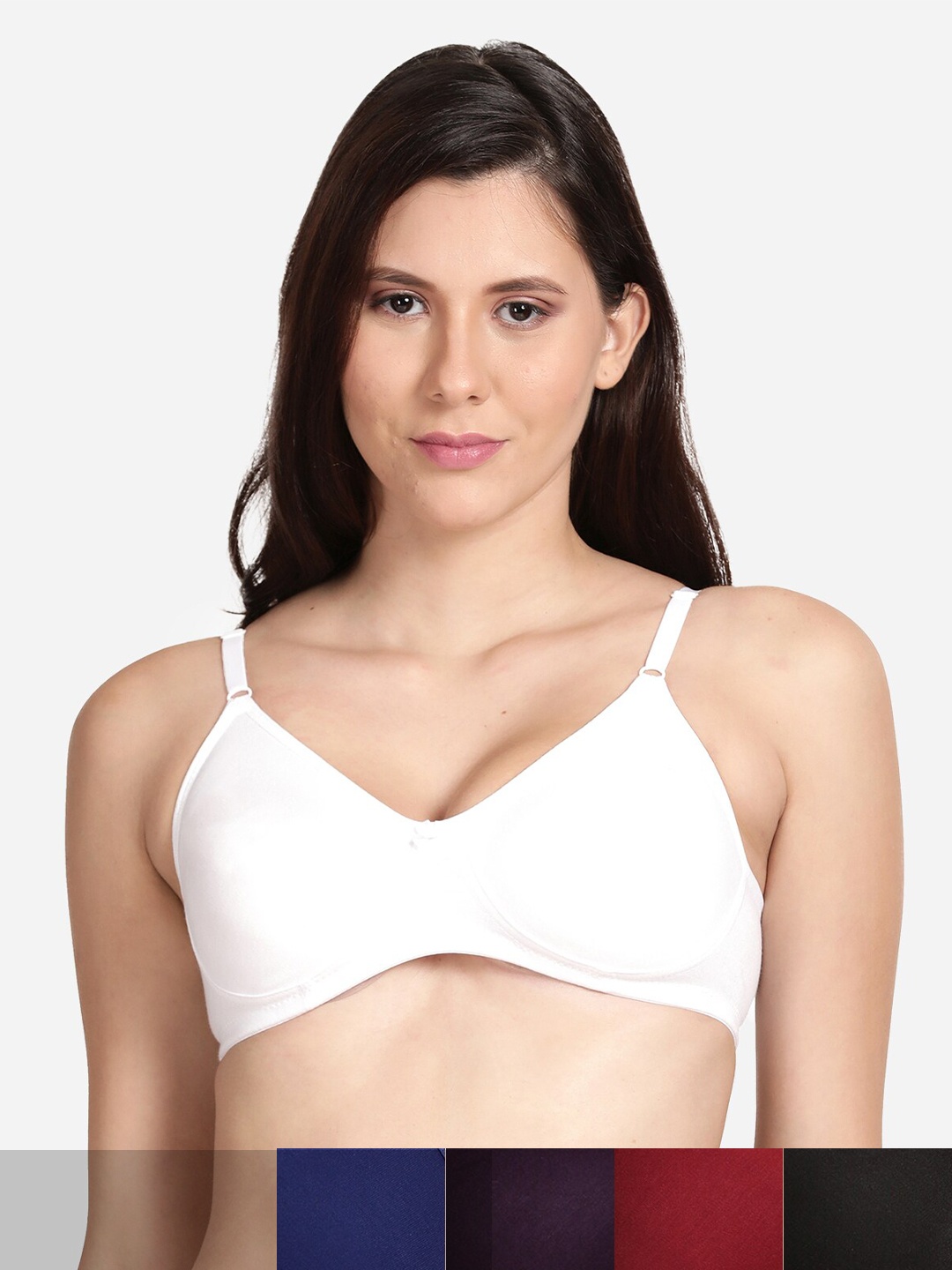 shyaway Pack Of 5 Cotton Bra, Black