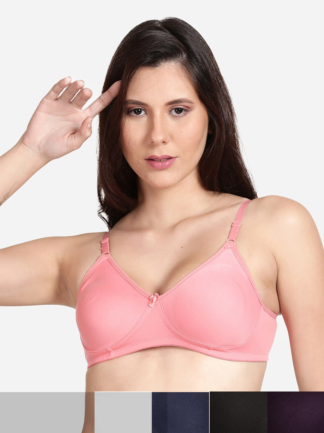 shyaway Pack Of 5 Cotton Bra, Black 
shyaway Pack Of 5 Cotton Bra, Black