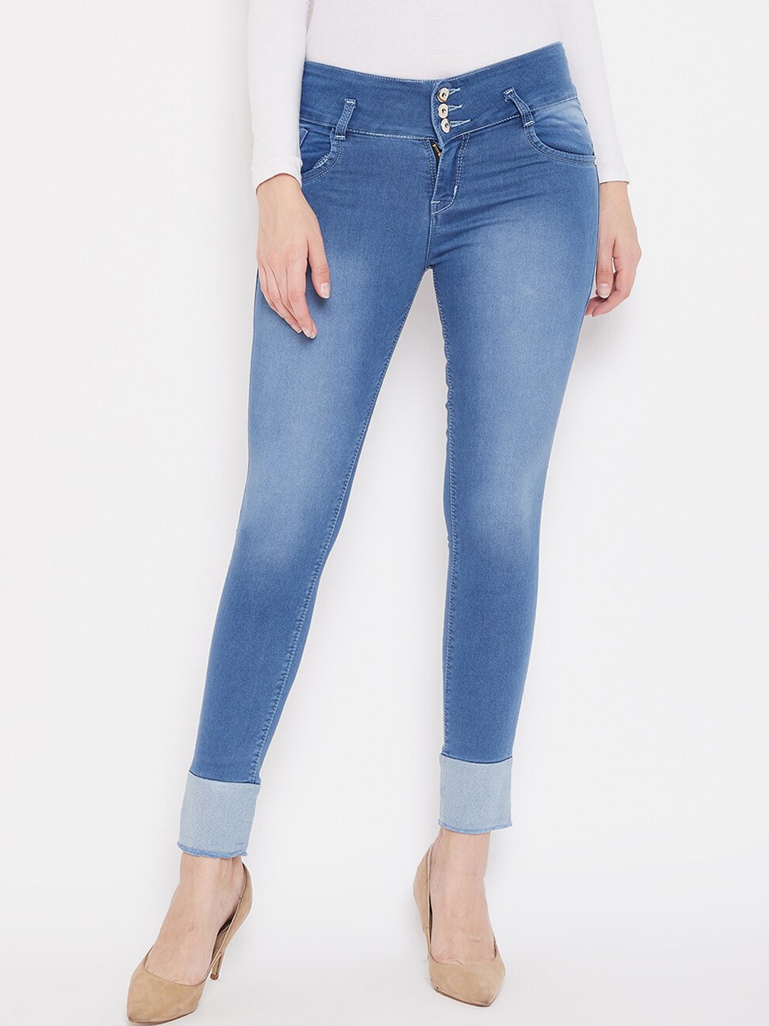 Purple Feather Women Blue Brittney Skinny Fit Light Fade Medium Shade Stretchable Jeans
Purple Feather Women Blue Brittney Skinny Fit Light Fade Medium Shade Stretchable Jeans