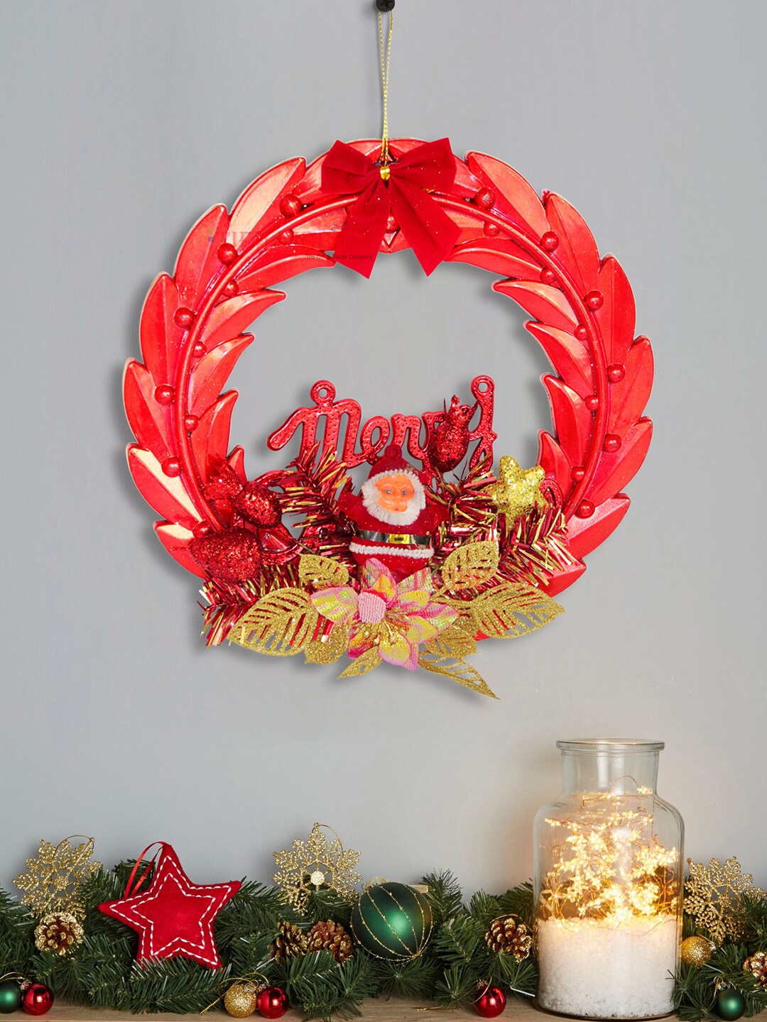 TIED RIBBONS Red Santa Christmas Decoration Santa Wall Door Hanging Wreath Ornaments
TIED RIBBONS Red Santa Christmas Decoration Santa Wall Door Hanging Wreath Ornaments