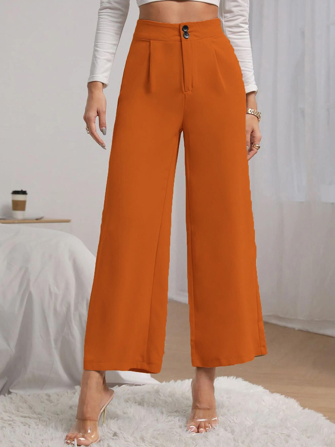 KOTTY BIZwear Women Yellow Relaxed Straight Fit High-Rise Easy Wash Pleated Trousers, Orange
KOTTY BIZwear Women Yellow Relaxed Straight Fit High-Rise Easy Wash Pleated Trousers, Orange