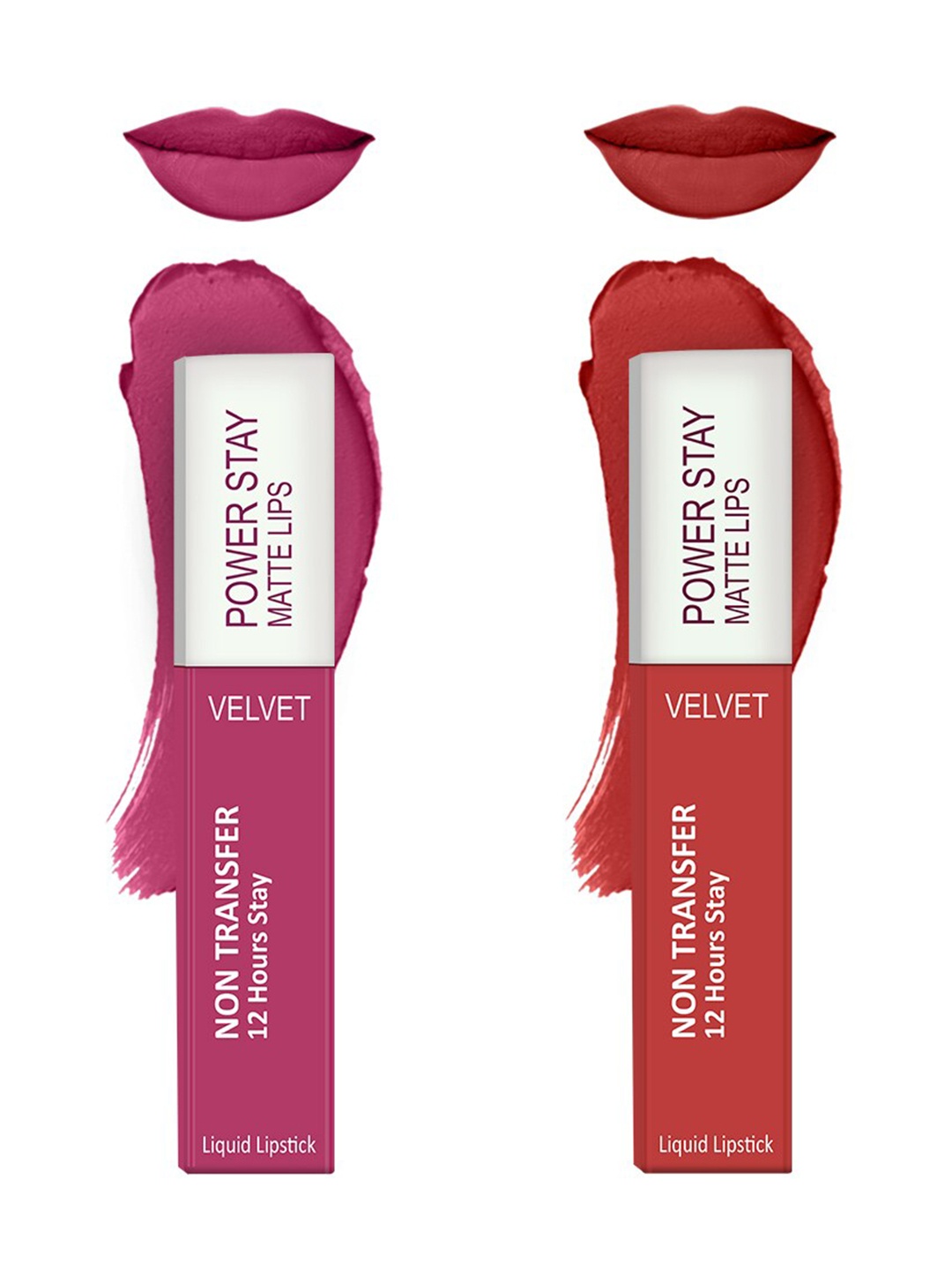Forsure Set of 2 Power Stay Matte Lips Non-Transfer 12 Hours Stay Velvet Matte Liquid Lipstick - Pink Blush 10 - Bright Red 01
Forsure Set of 2 Power Stay Matte Lips Non-Transfer 12 Hours Stay Velvet Matte Liquid Lipstick - Pink Blush 10 - Bright Red 01