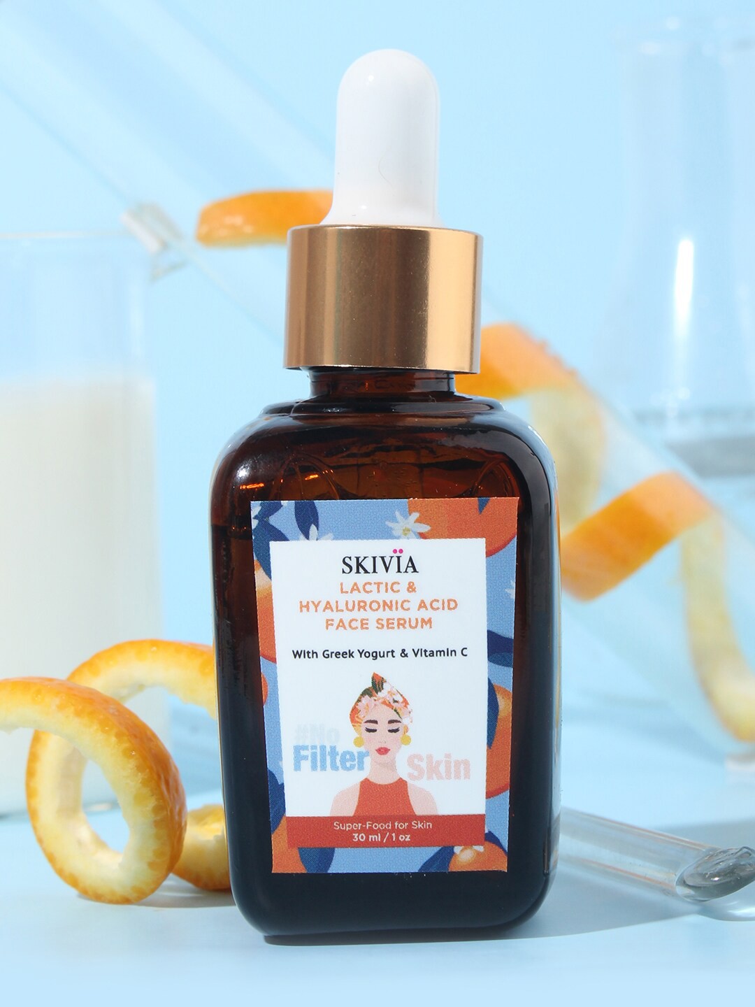 SKIVIA No Filter Skin Lactic + Hyaluronic Acid with Greek Yoghurt & Vit C Face Serum 30 ml, Transparent
SKIVIA No Filter Skin Lactic + Hyaluronic Acid with Greek Yoghurt & Vit C Face Serum 30 ml, Transparent